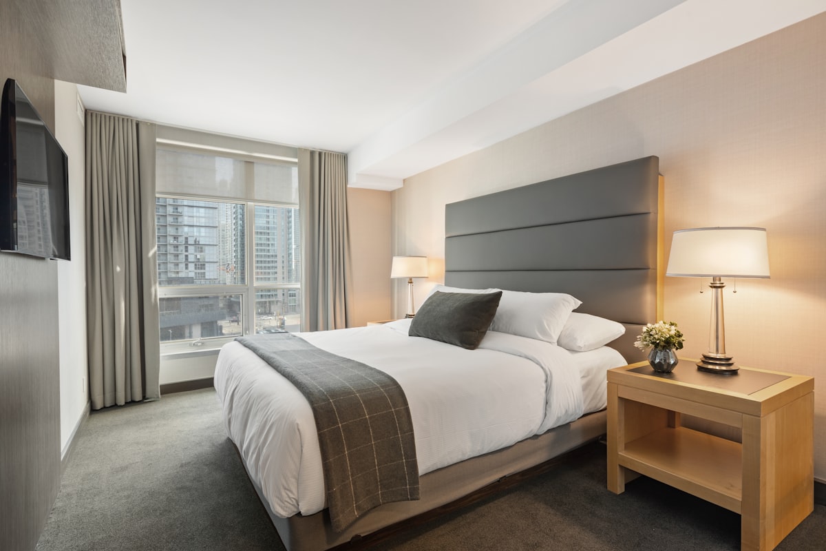 Chambre dhôtel de luxe avec vue panoramique